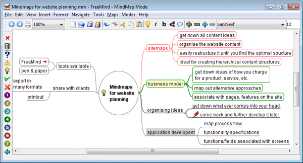 FreeMind screenshot